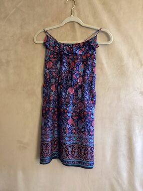 American Eagle Outfitters Floral Paisley Mix Dress in Black, Teal and Coral